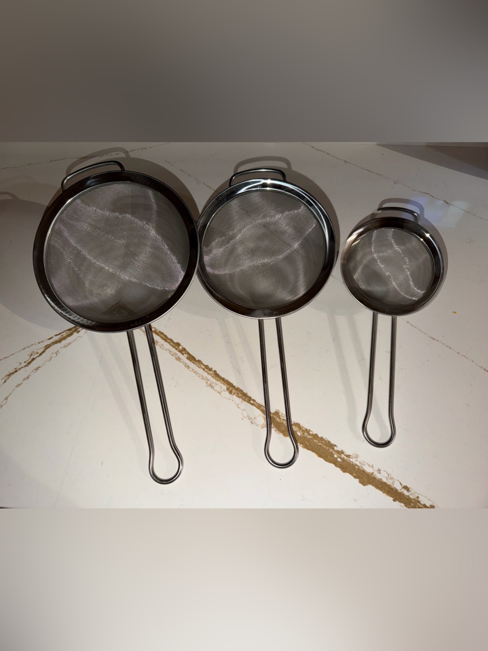 Heavy duty Stainless Steel Fine Mesh Strainer Set - 3 Piece